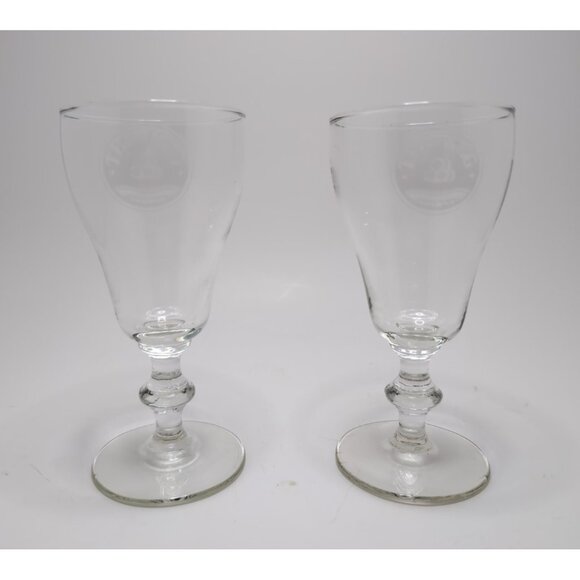 The Keg Steakhouse Restaurant Drinkware Two 6" Glasses Vintage Made in Canada - Picture 1 of 16